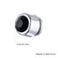 Kemstone Black Zircon Magnetic Stud Earrings – No Piercing Clip On Earrings for Men. 