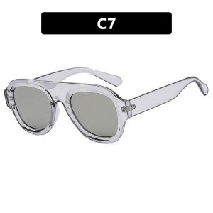 (Bros Woo)Western Retro Style Oversized Sunglasses Women/Men Aviator Frame Sun Glasses