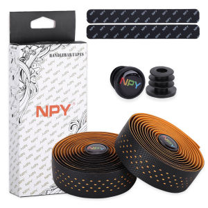clu 1Pair PU Leather Outdoor Sports Bike Handlebar Tape Anti Slip Sweat Absorbent Grip for Road ulc