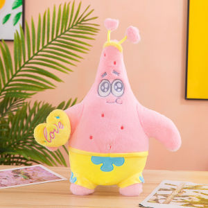 VMQ SpongeBob SquarePants Patrick Star Plushie Cute Pink Heart Eyes Stuffed Toy Soft Throw Pillow MV