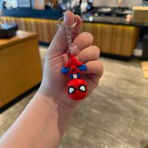 clu Spider-Man PVC Figure Keychain Cute Bag Charm for Marvel Superhero Fans Collectible ulc