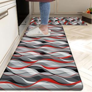 American-style Geometric Kitchen Rug Kitchen Carpet Dirt-resistant and Wear-resistant Combined Kitchen Mat 美式几何厨房垫 厨房地毯 耐脏耐磨 组合厨房垫 FUNIANQI