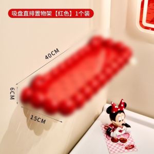 L67 Suction Cup Bathroom Shelf Corner Organizer No Drill Wall Mount Storage Rack for Shower L