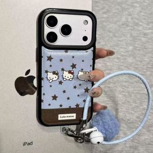 For Blue-brown splicing star kitty cat for Huawei mate70Pro phone case nova14pura80 soft h260705