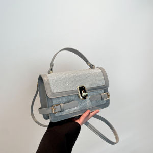 【Hot Selling Womens Bag】Small bag spring and summer new womens popular versatile ins crossbody bag fashionable one-shoulder small square bag with simple temperament