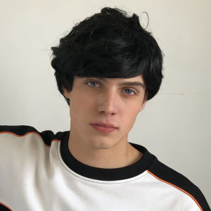 European and American fashion slanted bangs mens short hair fluffy high temperature silk styling dressing mechanism wig headgear