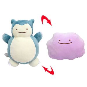 clu Pokemon Snorlax x Ditto Plushie Reversible Plush Flip Stuffed Toy Companion Doll Pillow ulc