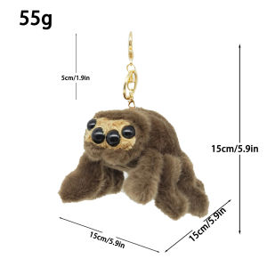YF Jumping Spider Plushie Brown Stuffed Animal Halloween Collectible Gift FY