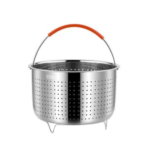 304 Keranjang Kukus Stainless Steel / Tatakan Steamer Basket Stainless / Tatakan Kukusan Nasi Stainless Tebal Keranjang
