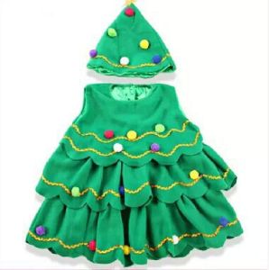 Ryn studio Christmas Adult parent-child Christmas tree costume Childrens Christmas costume Halloween clothing