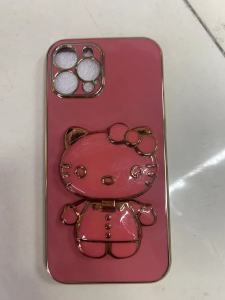 Applicable to OnePlus ACE2Pro mobile phone case electroplated cat bracket makeup mirror 1 + ACE2v silicone soft case h2607069