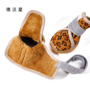 Snow boots waterproof and non-slip beef tendon soles all kinds of dog wear rest running shoes 4 packs dog shoes suede velvet