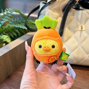 LZ60 Rilakkuma Kiiroitori Plushie Carrot 10th Anniversary Mini Handheld Plush Doll Cute Bag Charm L60Z