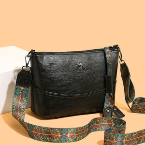 clu Belt Bucket bag for middle aged and elderly women PU light luxury style shoulder crossbody bag ulc
