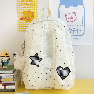 clu New Big Ear Backpack with Vitality and Fresh Lace Style Student Party Trendy School Bag ulc