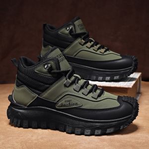 Mens large-size hiking shoes non-slip wear-resistant thick-soled breathable versatile mens travel shoes and hiking boots sizes 39-48