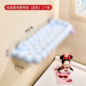 RA Suction Cup Bathroom Shelf Corner Organizer No Drill Wall Mount Storage Rack for Shower AR
