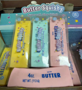 YF Slow Rebound TPR Butter Stick Squishy Toy Soft Cheese Crunchy Mud Stress Relief for Adults Teens FY