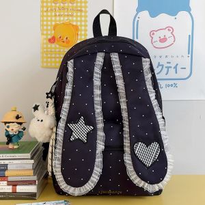 FQ1 New Big Ear Backpack with Vitality and Fresh Lace Style Student Party Trendy School Bag QF1