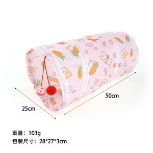 Pet cat tunnel cat rainbow three channels interactive cat toy drill bucket foldable cat toy