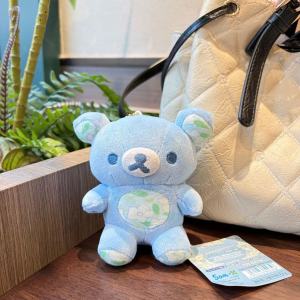 YF Floral Rilakkuma Bear Plushie Keychain Cute Cartoon Bag Charm Pendant Soft Stuffed Toy Gift FY