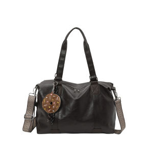 Large Capacity Women Shoulder Bag Handbag PU Leather Vintage Tote Bag Outdoor Travel Bag