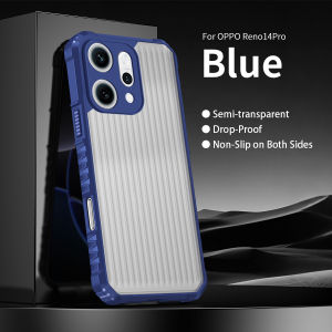 Phone Case For OPPO Reno 14 13 Pro 12F Reno14 Reno14 13 13Pro 14Pro 5G Vertical Pattern Matte Phone Case Luxury 3D Stripe Camera Lens Protective Hard Shell Cover