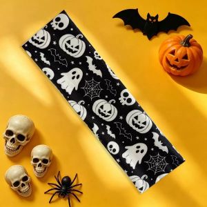 L95 Halloween Headband Pumpkin Ghost Print Elastic Party Hair Accessory L
