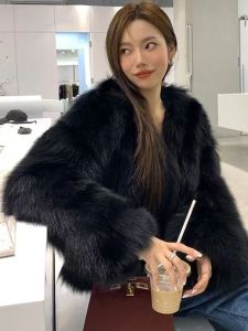 LEMON Clearance New Toka imitation fox hair Internet celebrity Korean version fur womens winter short fashion Mao Mao coat coat