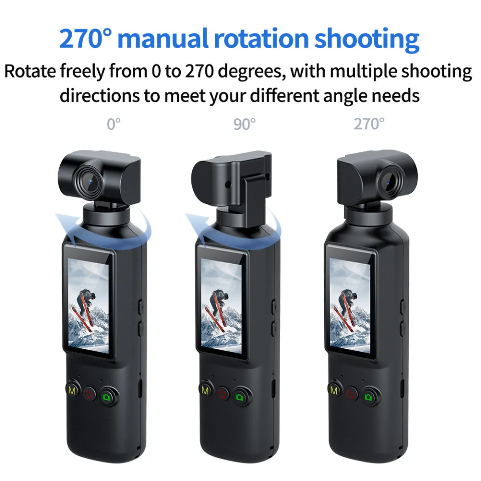 LORDWEY | X8 Pocket Sports Camera 4K HD Mini Handheld Camera Outdoor Camera WIFI Rotatable