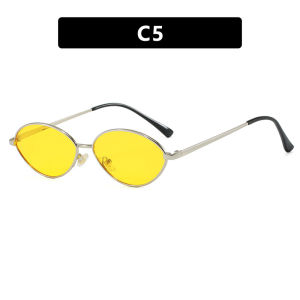 (GENTLE MOSCOT) Kính mát phong cách retro phương Tây cho phụ nữ gọng kim loại kính oval nhỏ