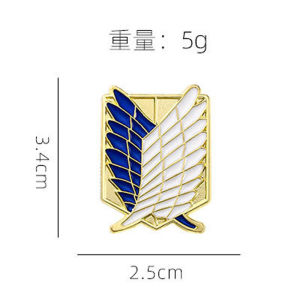 clu Attack On Titan Eren Yeager Levi Zinc Alloy Enamel Badges Cartoon Pins Cute Fashion Accessories ulc
