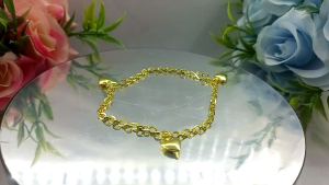 Gelang Tangan Logam Koin Kuningan Asli Rantai Medan