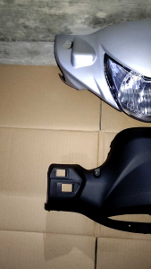 Batok Depan Belakang Smash New & Totok Depan Belakang Suzuki Smash New Warna Silver Plus Reflektor Lampu Depan