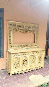 sett bufet ukir Palembang kayu jati