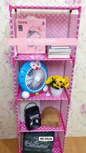 Rak Buku Minimalis 5 Susun 4 Kolom Rak Organizer Serbaguna 125cm Rak Portable GSF 4205