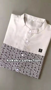 BAJU KOKO Muslim Kautsar Series Az-Zahir Lengan Pendek Terbaru Bahan Katun Adem. Terlaris Fashion Muslim Pria Kemeja Pria Lengan pendek.