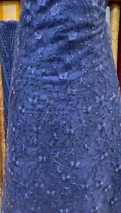 Murah! Bahan Kebaya Tulle Payet Squen Bunga Salur