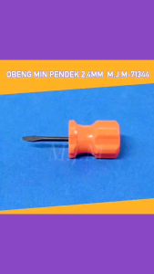 Obeng Min Pendek Kuning 2.4MM/Obeng Min Ujung Kecil/M.J.M-71344 / OBENG MIN PENDEK / obeng mesin jahit / konveksi