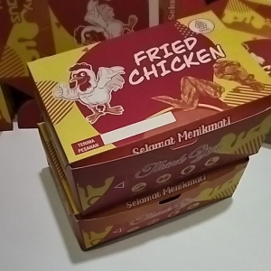 50pcs Box Fried Chicken Motif Voil / Dus Fried Chicken