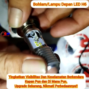 Lampu Depan LED Motor Honda Supra Fit Soket H6 T19 AC/DC 12 Volt Pengganti Dop/Bohlam Standar