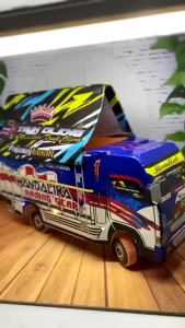 PROMO MAINAN ANAK TRUK OLENG KAYU REMOTE CONTROL MANDALIKA TERLARIS DI LENGKAPI LAMPU DAN TERPAL