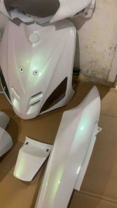 COVER FULL BODY HALUS YAMAHA MIO SPORTY PUTIH LEMBAYUNG HIJAU