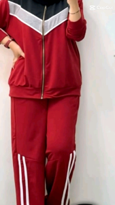 BAJU SETELAN OLAHRAGA WANITA DEWASA CASUAL LD 110 ZIPPER DEPAN KEKINIAN