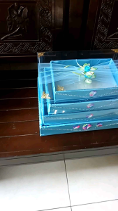 BOX SESERAHAN NIKAH KOTAK HANTARAN SESERAHAN PERNIKAHAN PARCEL LAMARAN TUTUP MIKA ISI 4 BOX MURAH