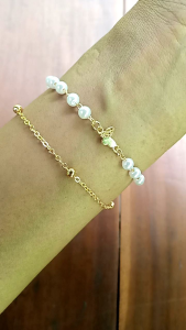gelang mutiara double layer kupu 0 2 gram Semar nusantara