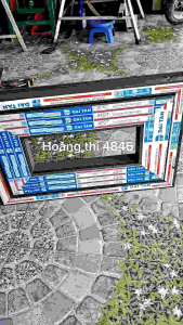 Cửa sổ mở Hất nhôm Xingfa Đại Tân Kính 8mm CL Ngang 60cm * Cao 40cm dầy 1.4mm