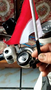 Bendera Merah Putih Motor Mini Sudah Ada Tihang Tinggal Tempel
