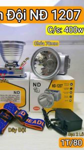 Đèn đội đầu NĐ-1207 công suất 400W chip led T6 siêu sáng cho tầm chiếu sáng mạnh và xa