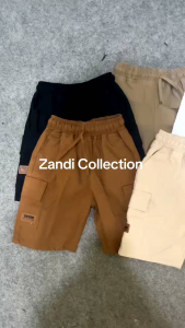 Celana Pendek Cargo Anak Laki laki Bengaline Polos Stretch